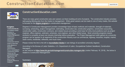 Desktop Screenshot of constructioneducation.com