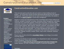 Tablet Screenshot of constructioneducation.com